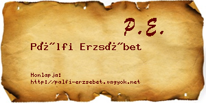 Pálfi Erzsébet névjegykártya