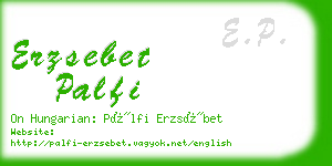 erzsebet palfi business card